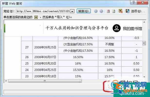 怎样在EXCEL中直接导入网页上的表格？