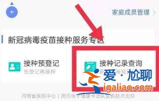 河南如何查询家人的新冠疫苗接种记录？