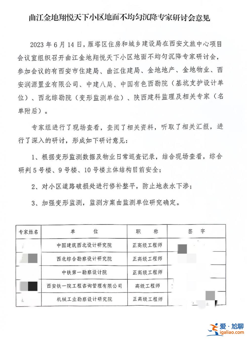 西安一小区楼体开裂路面塌陷 多方认定主体结构安全 但维修需花费近百万？