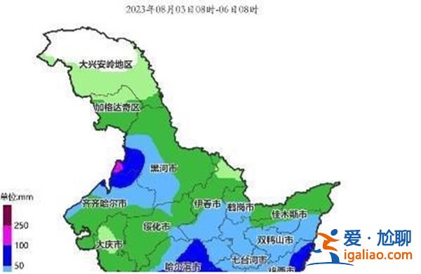 黑龙江南部大暴雨，累计降雨量超100毫米[累计降雨量]？