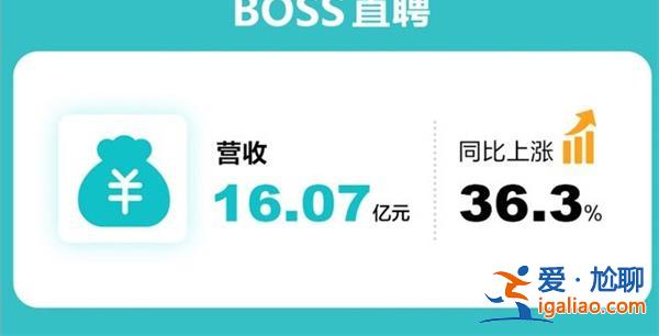 BOSS直聘三季报如何 营收16.07亿元 同比增长36.3%？