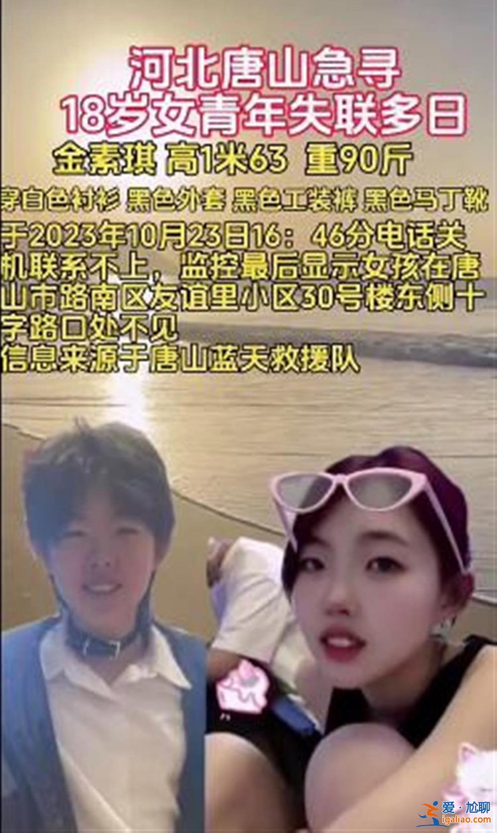 河北唐山18岁女生已失联一月有余 事发前一小时还曾去超市买拼图玩具？