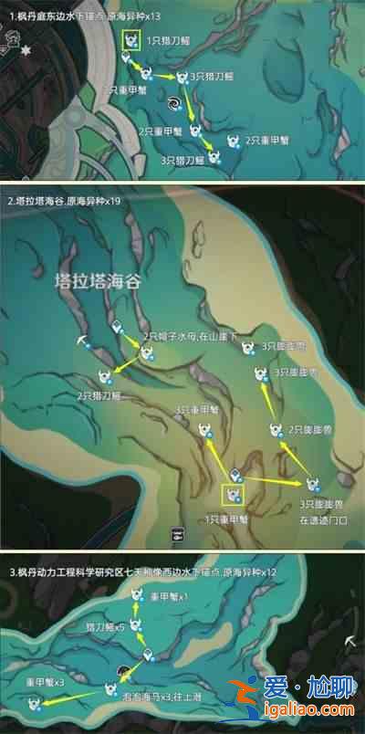 原神4.3中的异海凝珠在哪里？原神影响4.3 不同海凝珠分布地点及路线汇总？