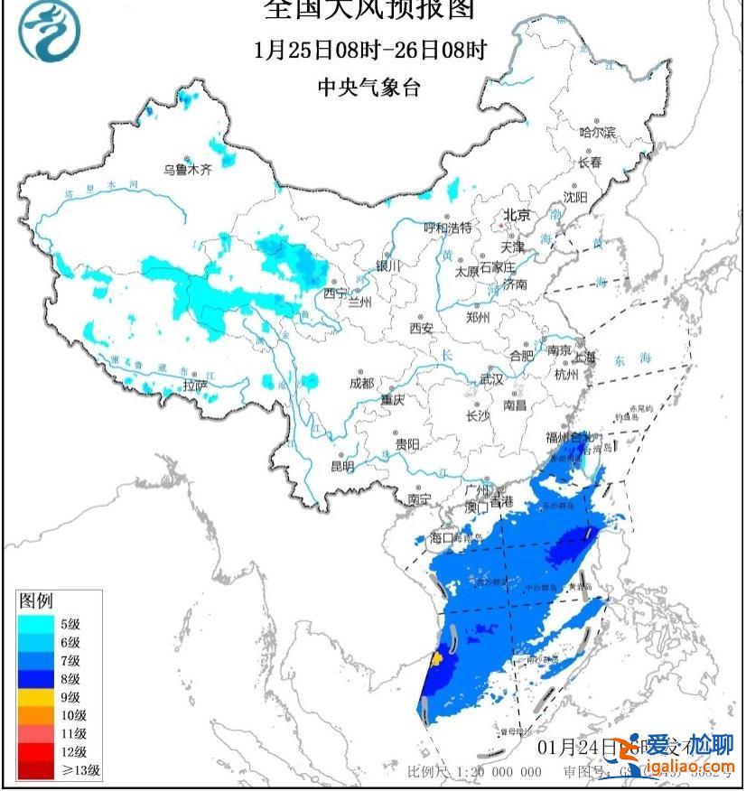 近两日最低温0℃线位于广西北部、广东北部一带？