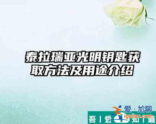 泰拉瑞亚怎么获取光明钥匙 泰拉瑞亚光明钥匙合成材料？