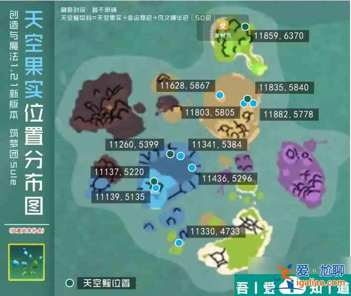 创造与魔法努恩斯群岛 创造与魔法努恩斯天空群岛全资源分布介绍？